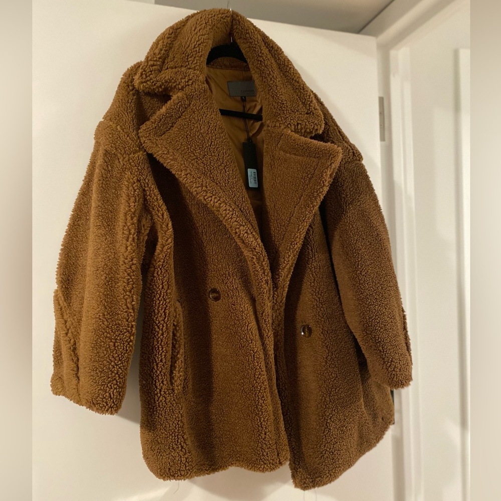 Carmar Double Breasted Oversized Teddy Coat (NEW with Tags)